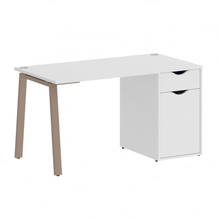 Стол письменный HOME OFFICE VR.SP-3-138.1.A Белый/Мокко металл_0