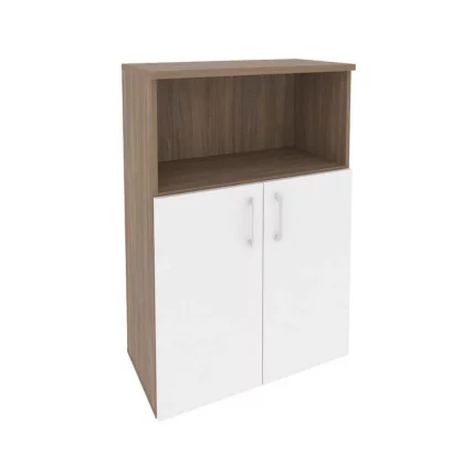 Шкаф средний широкий (2 низких фасада ЛДСП) ONIX O.ST-2.1 Дуб Аризона/Белый_0