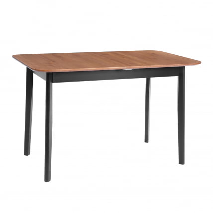 Стол Соната Люкс раздвижной/Sonata Lux extension table массив сосны, антик/черный, 120-(150)х75х73 см_0