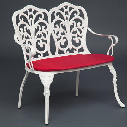 Скамья Secret De Maison Symphonie алюминиевый сплав, 95х56х92см, butter white_5