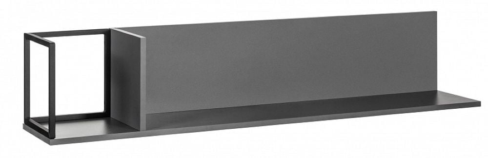 Полка навесная City большая графит_7