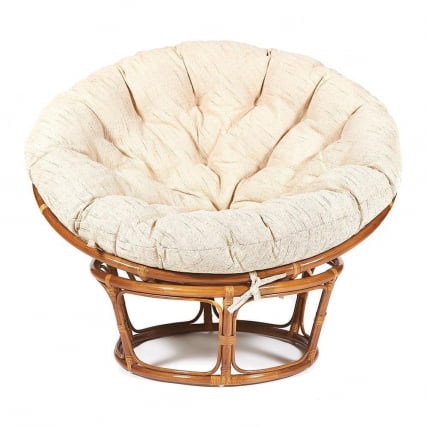 Кресло PAPASAN 23/01 W /с подушкой/ диаметр подушки 129 см, 115х101х104 см, Pecan (орех), ткань Старт_1
