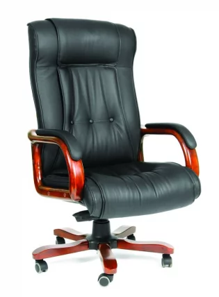 Кресло руководителя CHAIRMAN 653 кожа Коричневый_0