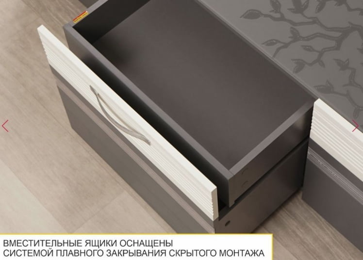 Шкаф-витрина лев/прав Графит 604.06_1