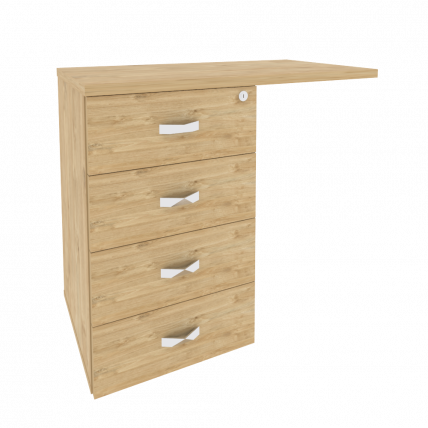 Тумба приставная (универсальная л/пр) ONIX O.TPU-4 Тиквуд Светлый_0