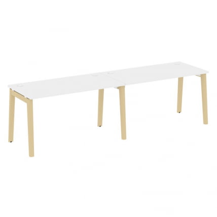 Рабочая станция Оникс Вуд ОВ.РС-2.3.7 Белый Бриллиант/Дуб Светлый/Металл Белый 2760*720*750 / OW.RS-2.3.7_0