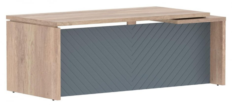 Стол руководителя левый Torr LUX TLCT 209 L Дуб Каньон Серо-голубой_0