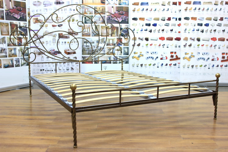 Кровать Стюарт кованая шоколад_3