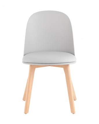 Стул Fog с подушкой Светло-серый деревянные ножки_6