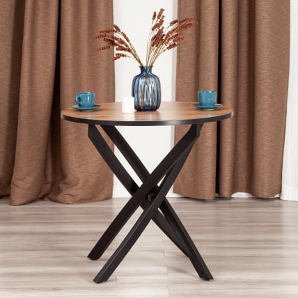 Стол MANZANA ЛДСП/HPL/металл, 80 х 80 х 75 см, Дуб Вотан/черный_4