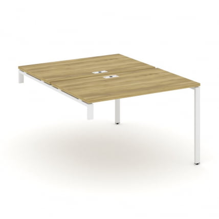 Двойной стол-надставка на опорную тумбу CONCEPT CN.DSN-002 Дуб Винченцо Белый_0