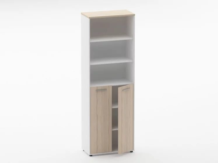 Шкаф 5 широкий верх открытый, низ закрытый Deka 10.23.131 Туя/Белый_1