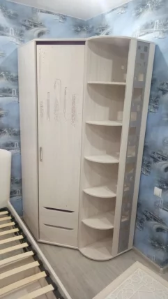 Шкаф для одежды угловой (правый) Мегаполис 55.03 Сосна Астрид_9