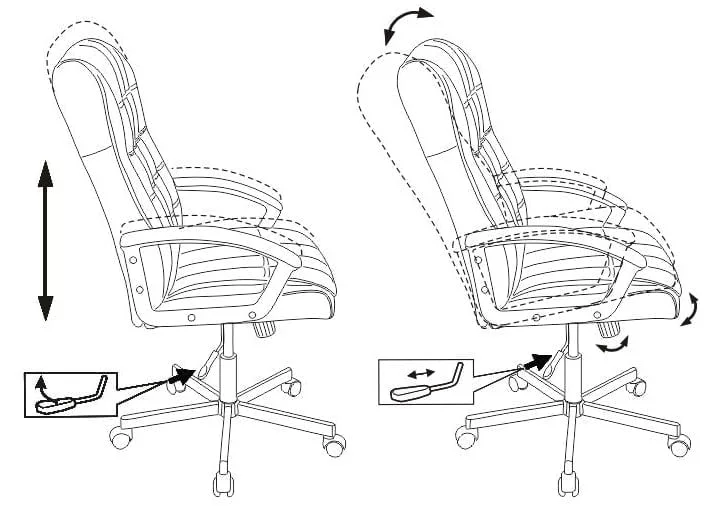 Кресло руководителя Бюрократ CH-823 AXSN BLACK Черное_4