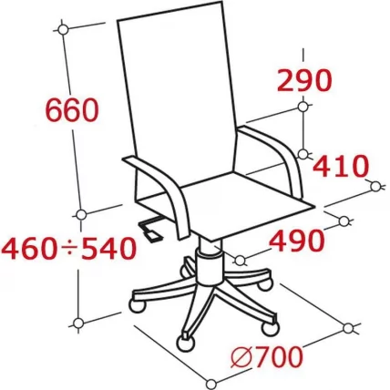 Кресло руководителя EChair-552 TTW Net 526697 Черное_4