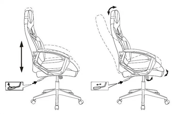 Геймерское кресло Бюрократ ZOMBIE DRIVER Черный-белый_13