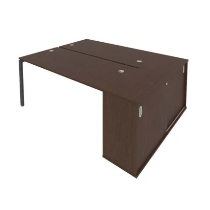 Рабочая станция с опорным шкафом-купе Metal System Б.РС-СШК-1.4 Венге/Антрацит_0