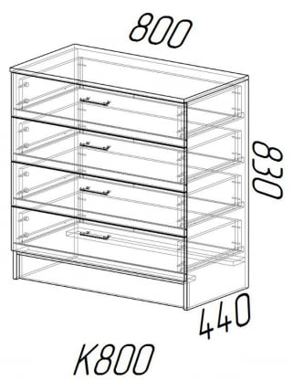 Комод к800 Дуб вотан/Белый_1