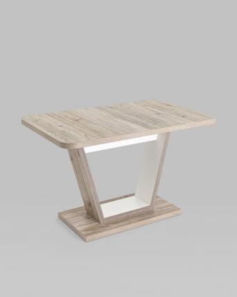 Стол раскладной Vector 120-160 Дуб анкона-белый_8