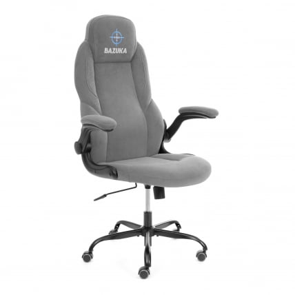 Кресло геймерское BAZUKA metalBL велюр, серый, 29_0
