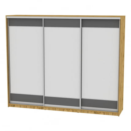 Шкаф-купе B-230х270х60-3(ДВ-Графит-D8D8D8)_0