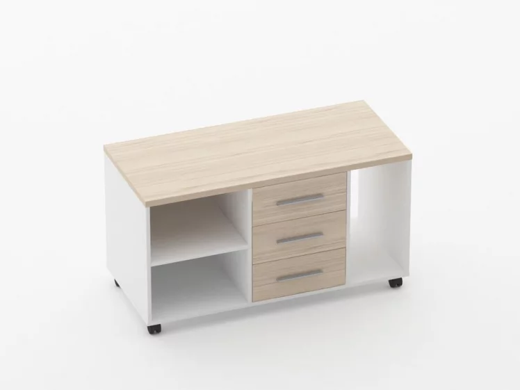 Тумба подкатная с нишей и полкой Deka 9.05.03Пр Туя/Белый_0