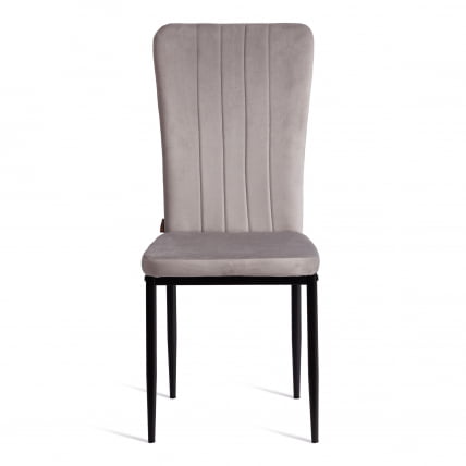 Стул VERTER (mod. BC577-DC) металл, флок, 41 х 52 х 95 см, Light grey (светло-серый) HLR14 / черный_4