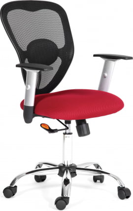 Офисное кресло для оператора CHAIRMAN 451 TW 13/AC (красный/черный) (Л)_1
