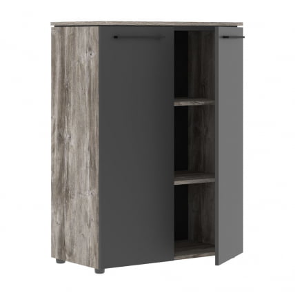 Шкаф с глухими средними дверьми MORRIS TREND MMC 85.1 Сосна Нордик Антрацит_1