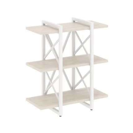 Стеллаж на регулируемых опорах - 3 полки LOFT VR.L-MST.O-3.4V Металл белый Денвер светлый_0