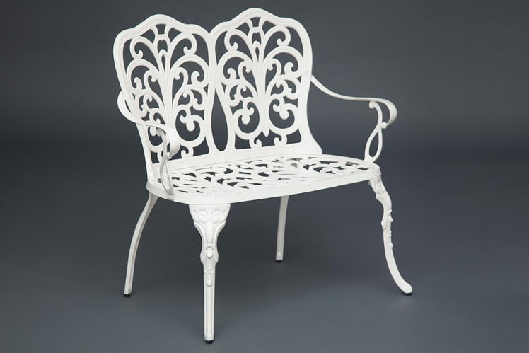 Скамья Secret De Maison Symphonie алюминиевый сплав, 95х56х92см, butter white_2