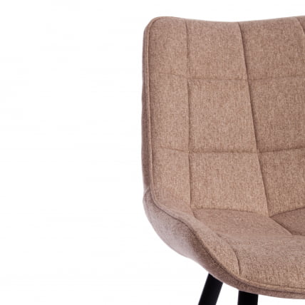 Стул ABRUZZO ( mod. 8060 ) / 1 шт. в упаковке металл,ткань, 42 х 60 х 84 х 49 см, ткань: серо-бежевый, ножки: черный_6