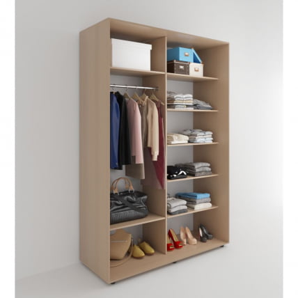 Шкаф-купе 2-х дверный Акцент-Вера ДР 1400х600 Дуб молочный_1