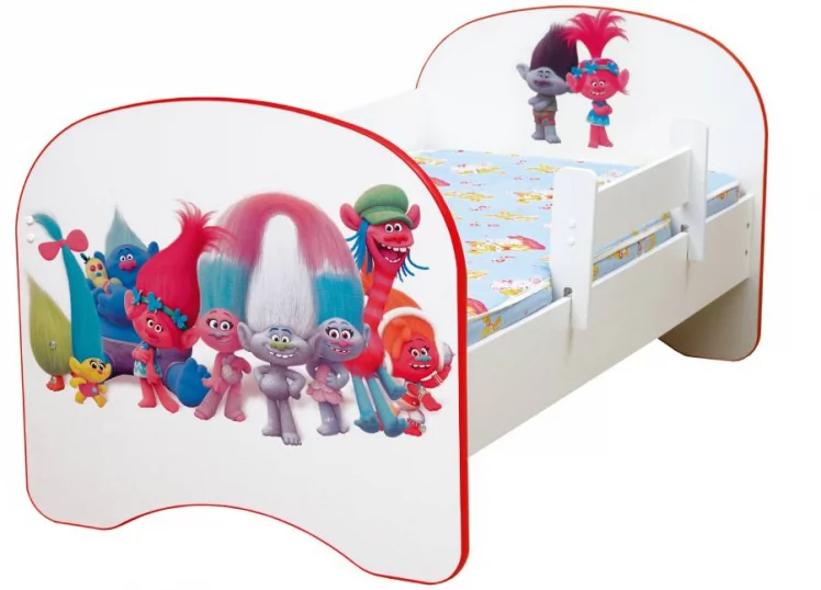 Кровать детская с фотопечатью без ящика 800*1900 Тролли_0