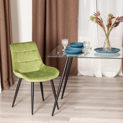 Стул ABRUZZO ( mod. 8060 ) металл/вельвет, 52 х 63 х 85 см, зеленый (HLR 54)/черный_9