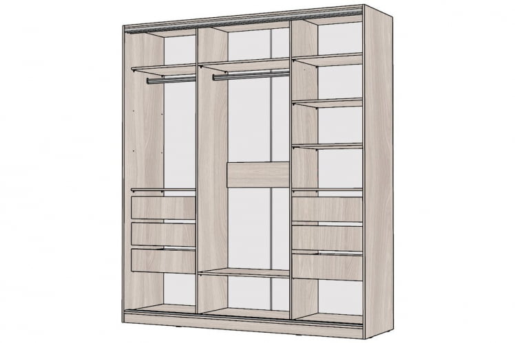 Шкаф-купе 3-х дверный Виктория 2000х584х2300, Ясень шимо светлый 20ДЗЗЗДЗЗЗДЗЗЗ-ЯЯПШ-Яшс 310-3251_1