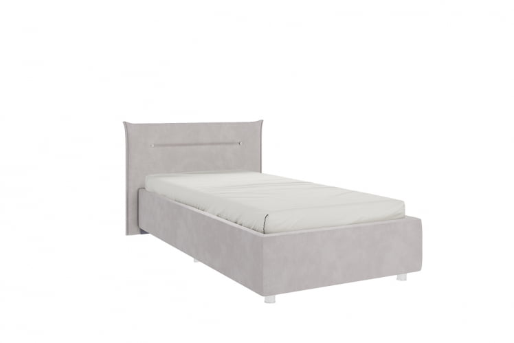 Кровать 0.9 Альба с основанием ZO.KM0.9-01 галька (велюр)_0
