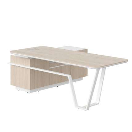 Стол руководителя правый Line СФ-571201.1 Дуб светлый Белый_1