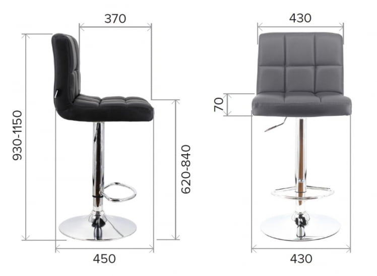 Барный стул Everprof Asti Ткань Шоколад_4