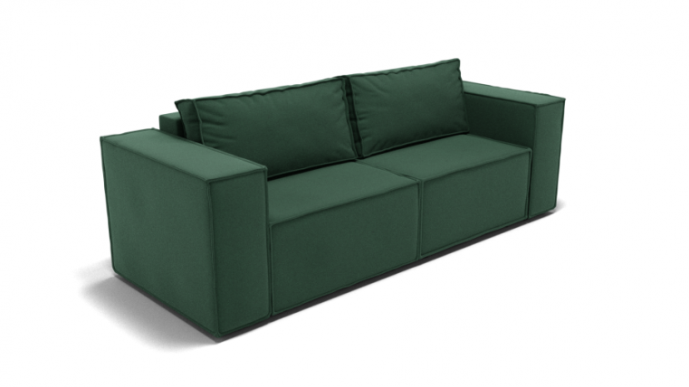 Диван Рашт (ЗР) Цвет фасада: Зеленый; Тип: Прямой; Материал фасада: Металл/Велюр_0