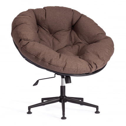 Кресло CLOUDE рогожка/металл, 97х98х90-96см, коричневый, 3М7-147_0