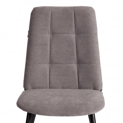 Стул обеденный Asti TREND, велюр, серый/черный, 29, 47х54х86 см_6