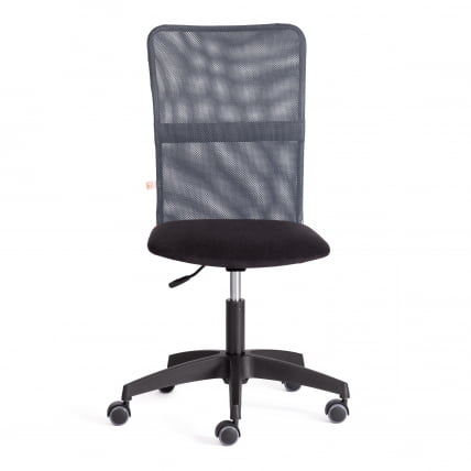 Кресло START флок/ткань, черный/серый, 35/W-12_4