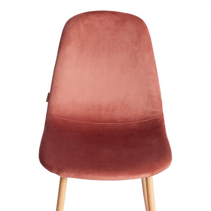 Стул BREEZE (mod. JSC-58) Велюр/металл , 44 х 53 х 86 см, Coral (коралловый) HLR44 / натуральный_5