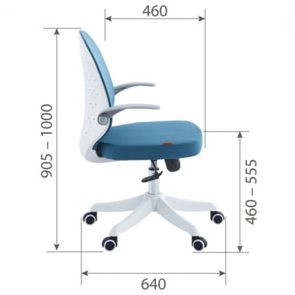 Детское компьютерное кресло CHAIRMAN CH107 ткань голубой_8