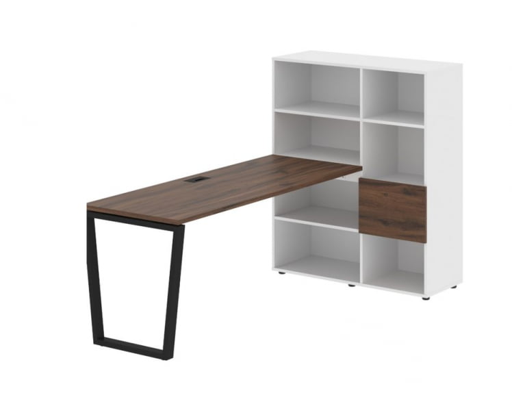 Рабочая станция EDIS EVRST 1117 Дуб Денвер темный Черный Белый_0