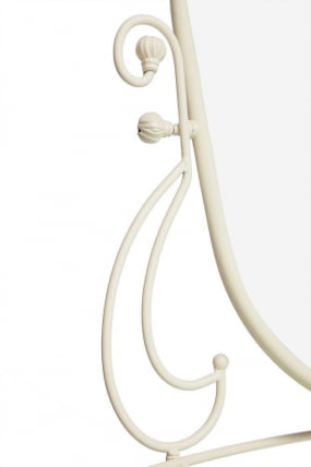 Столик туалетный ALBERT (столик/зеркало + пуф) Античный белый (Antique White)_1