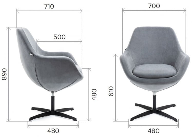 Обеденный стул Everprof Rocky Ткань Серый_5