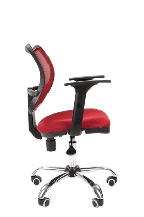 Офисное кресло для оператора CHAIRMAN 450 Chrome New Красный_2