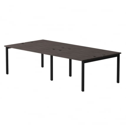 Бенч-система на 4 места на металлокаркасе, опоры 45 гр Everprof EVO 254S016 (2760) Дуб Пасадена Черный_0